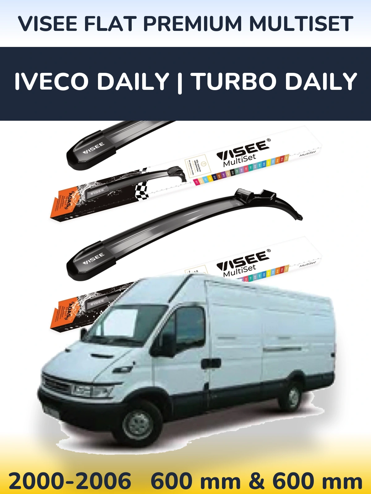 Ștergătoare VISEE FLAT PREMIUM MultiSet pentru Iveco Daily | Turbo Daily