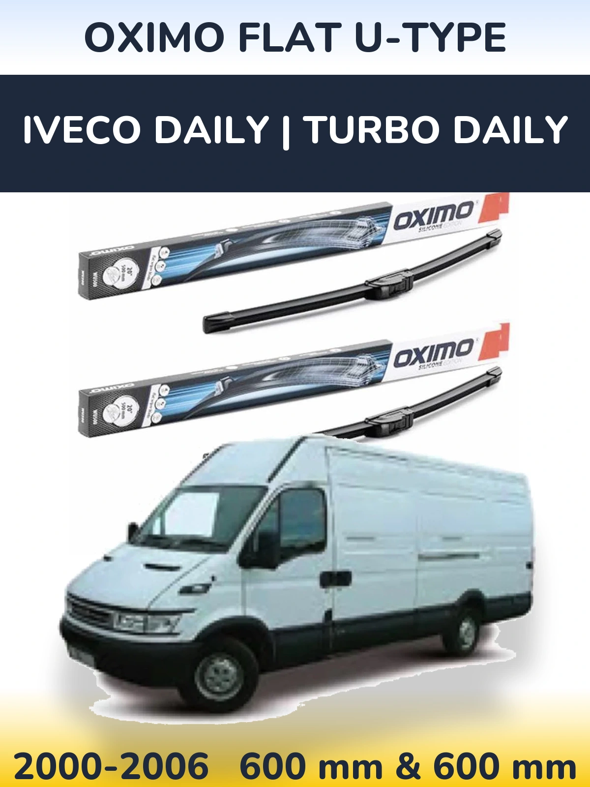Ștergătoare Oximo Flat U-type pentru Iveco Daily | Turbo Daily