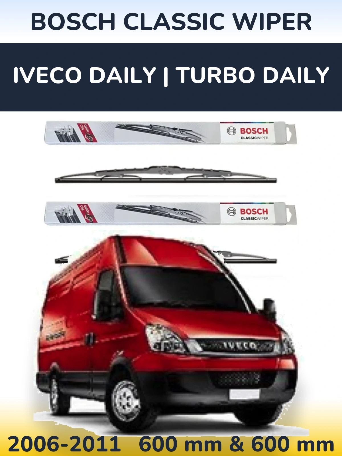 Ștergătoare BOSCH Classic Wiper pentru Iveco Daily | Turbo Daily