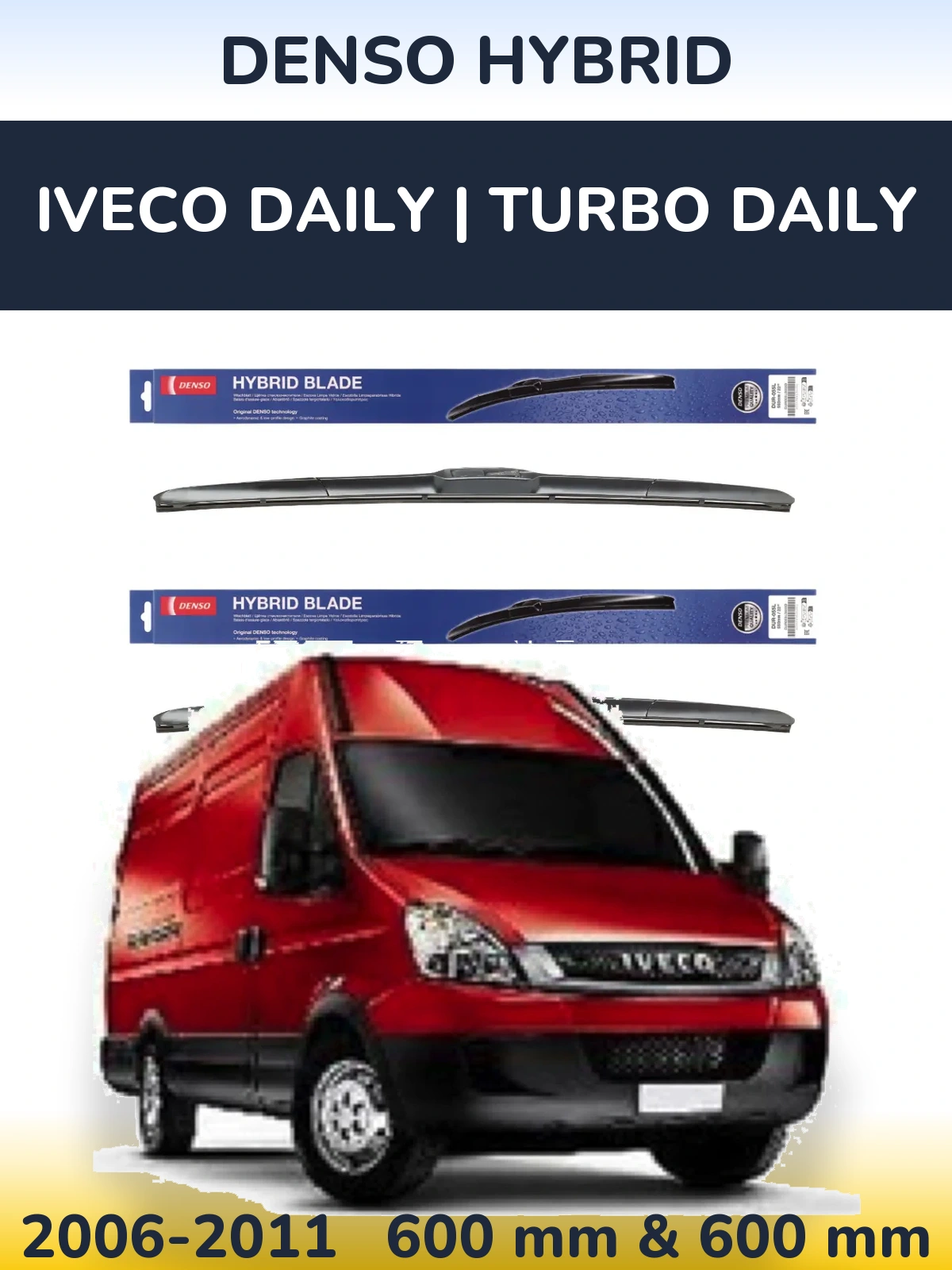 Ștergătoare Denso Hybrid pentru Iveco Daily | Turbo Daily