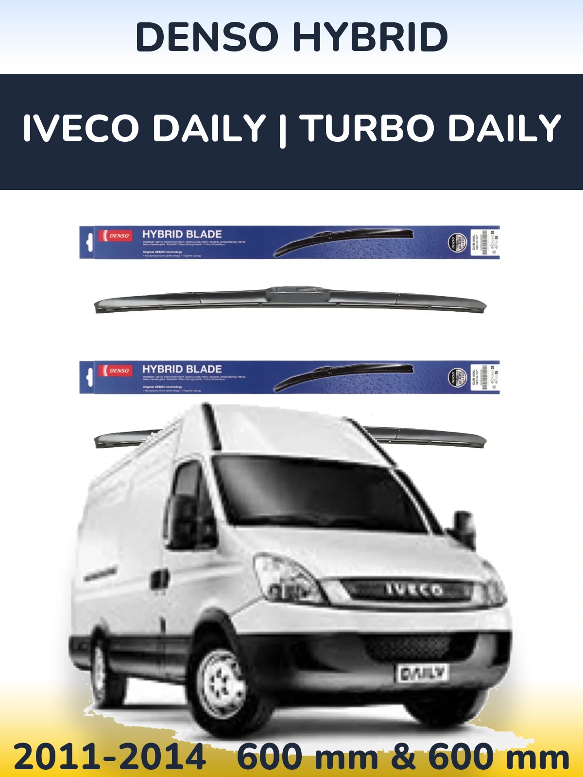 Ștergătoare Denso Hybrid pentru Iveco Daily | Turbo Daily