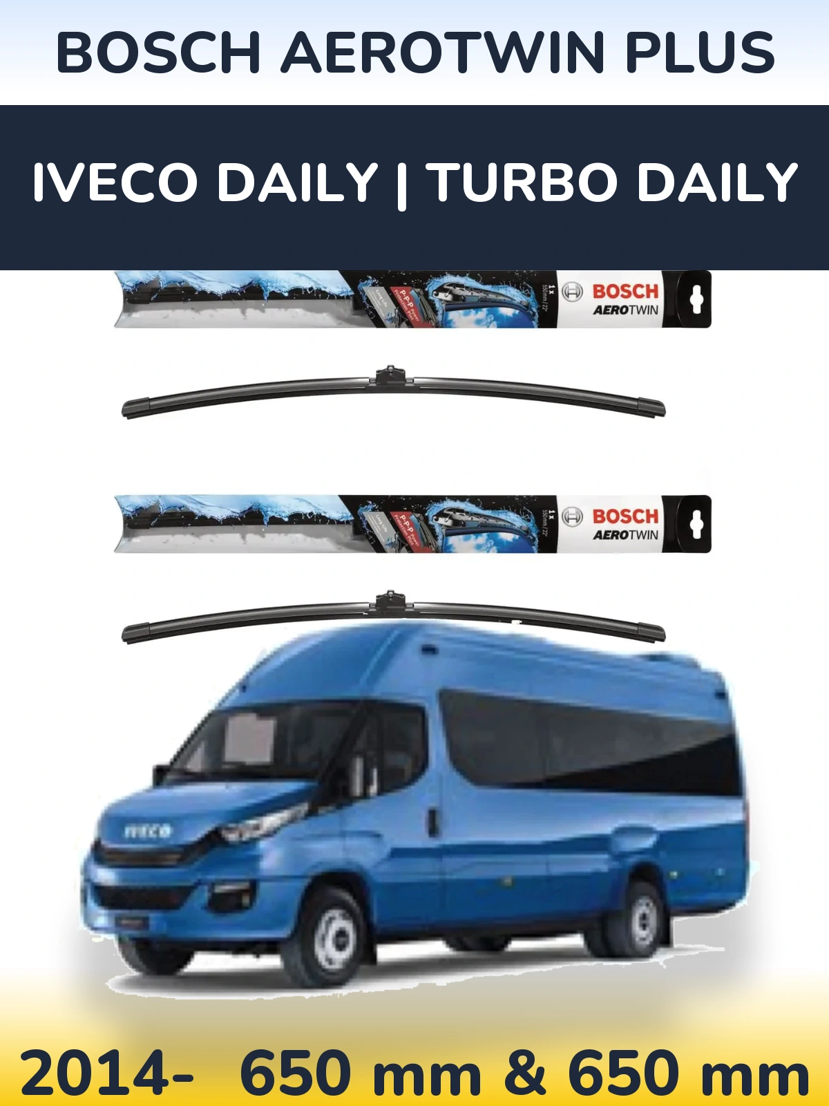 Ștergătoare BOSCH AeroTwin Plus pentru Iveco Daily | Turbo Daily