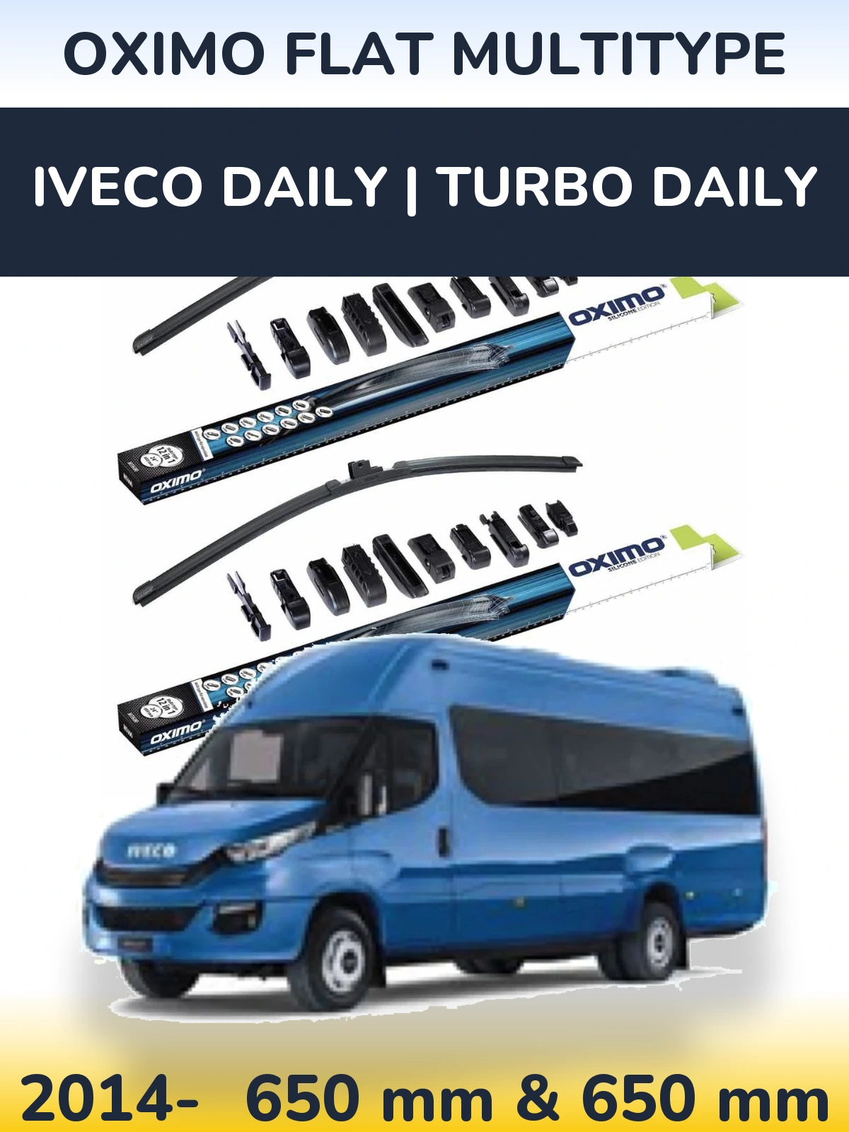 Ștergătoare Oximo Flat MultiTipe pentru Iveco Daily | Turbo Daily