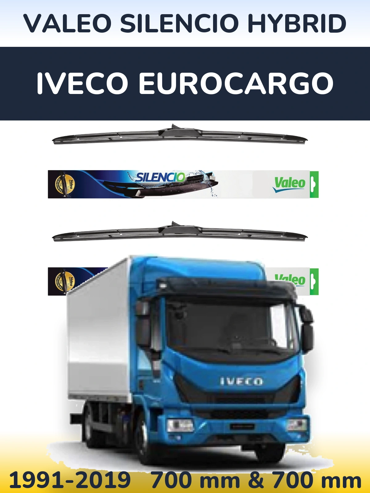 Ștergătoare Valeo Silencio Hybrid pentru Iveco EuroCargo