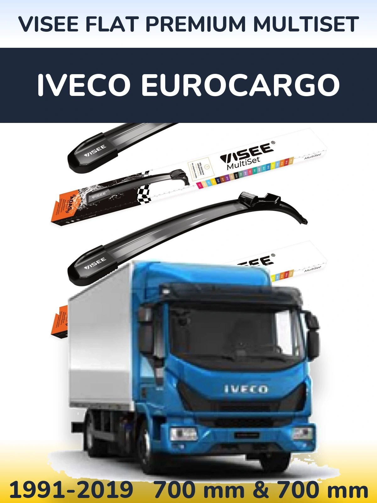 Ștergătoare VISEE FLAT PREMIUM MultiSet pentru Iveco EuroCargo