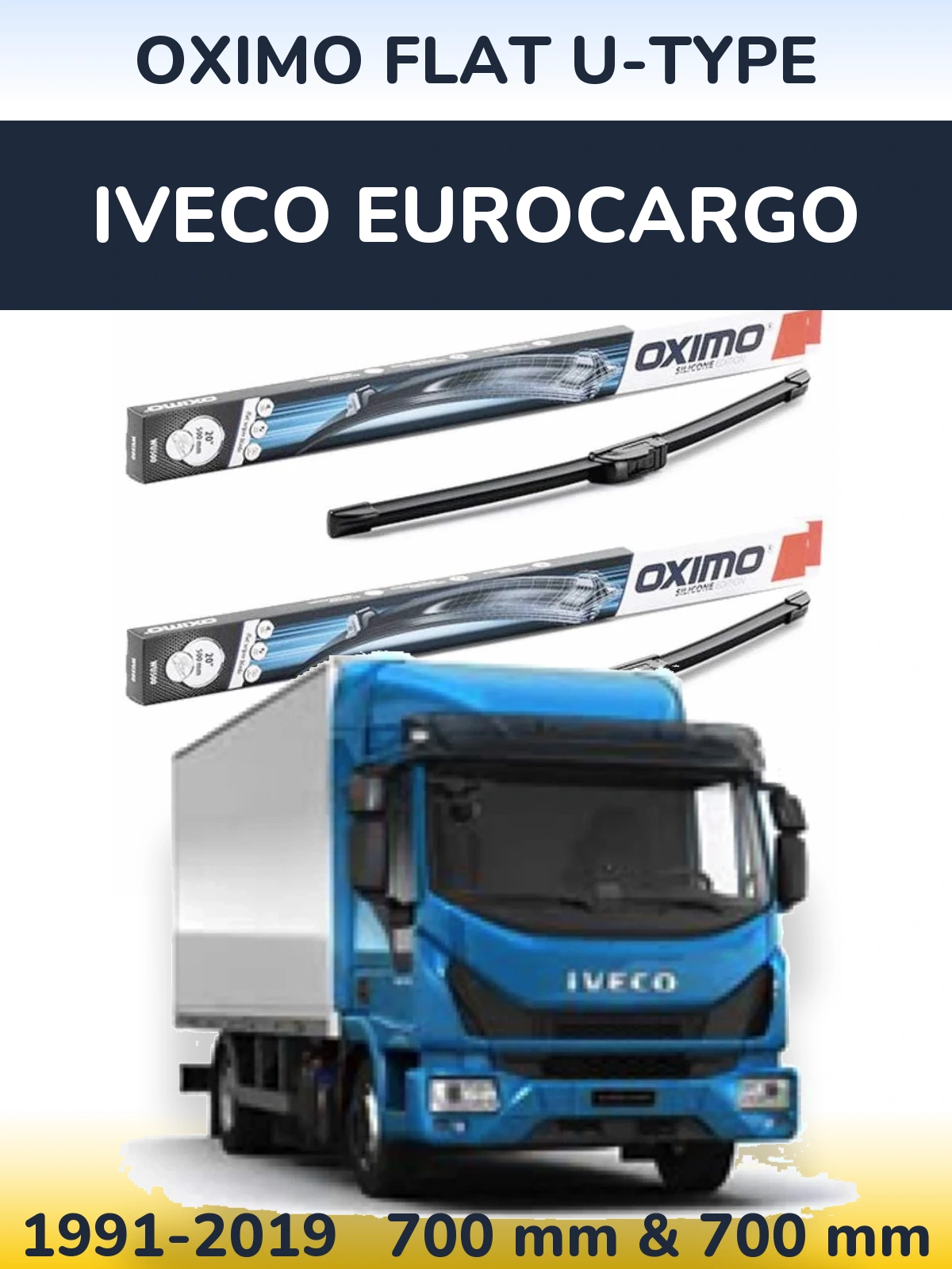 Ștergătoare Oximo Flat U-type pentru Iveco EuroCargo