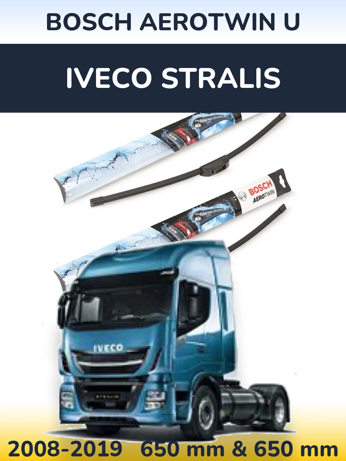 Ștergătoare BOSCH AeroTwin U pentru Iveco Stralis