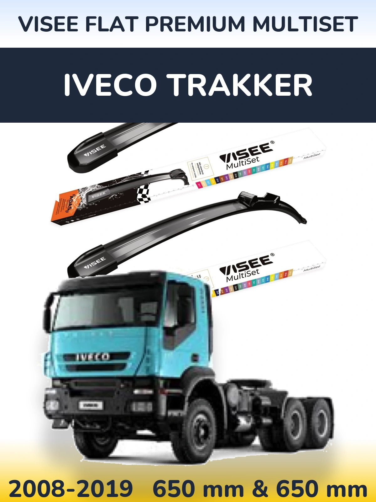 Ștergătoare VISEE FLAT PREMIUM MultiSet pentru Iveco Trakker