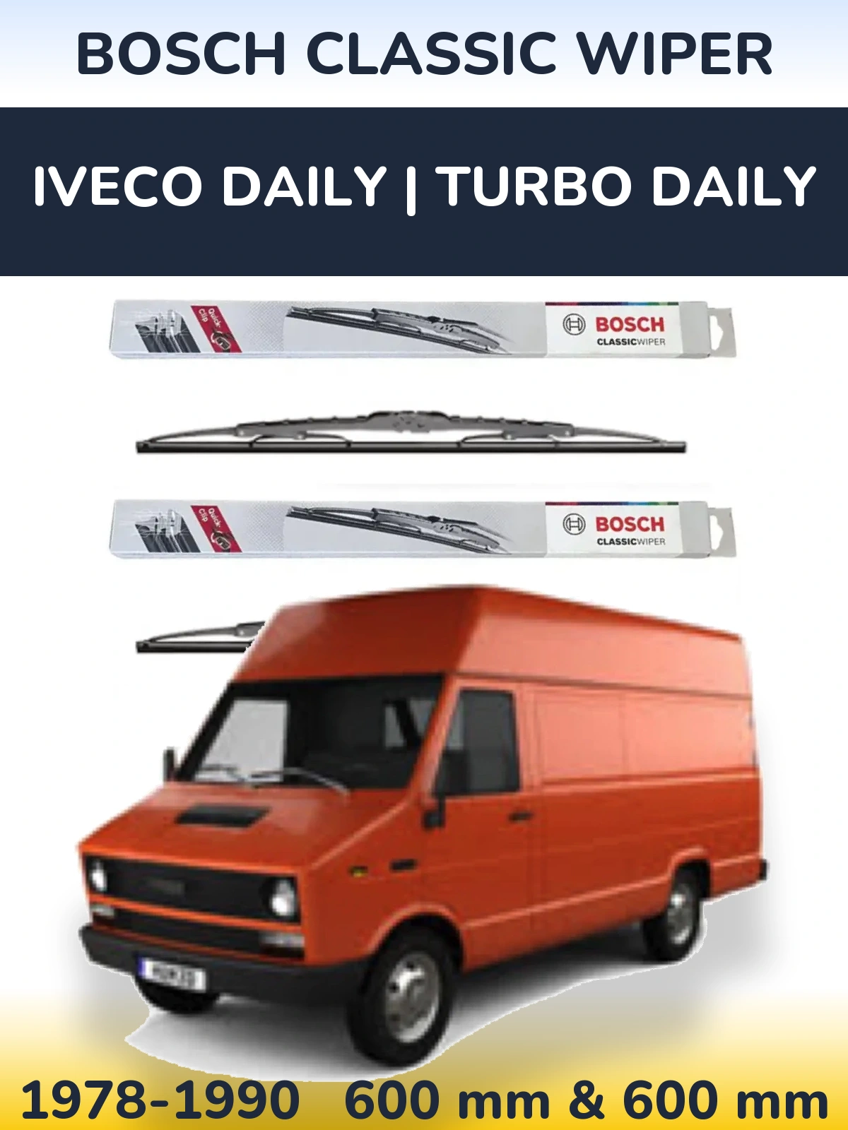 Ștergătoare BOSCH Classic Wiper pentru Iveco Daily | Turbo Daily