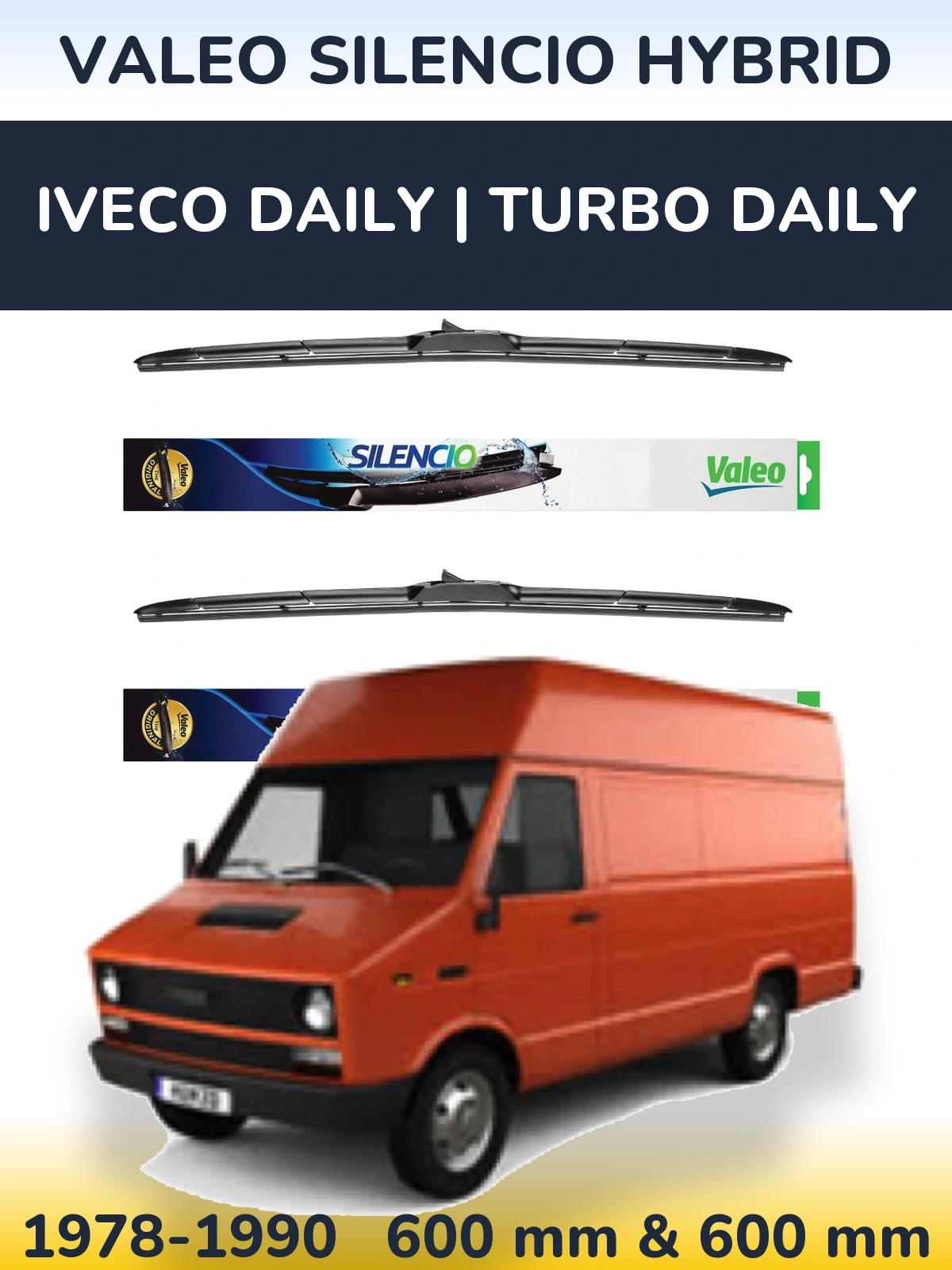 Ștergătoare Valeo Silencio Hybrid pentru Iveco Daily | Turbo Daily