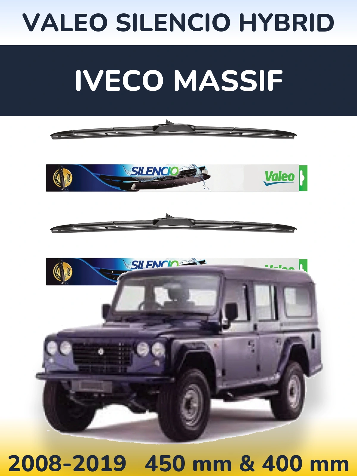 Ștergătoare Valeo Silencio Hybrid pentru Iveco Massif