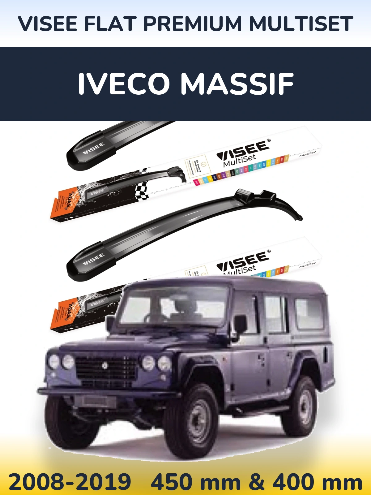 Ștergătoare VISEE FLAT PREMIUM MultiSet pentru Iveco Massif