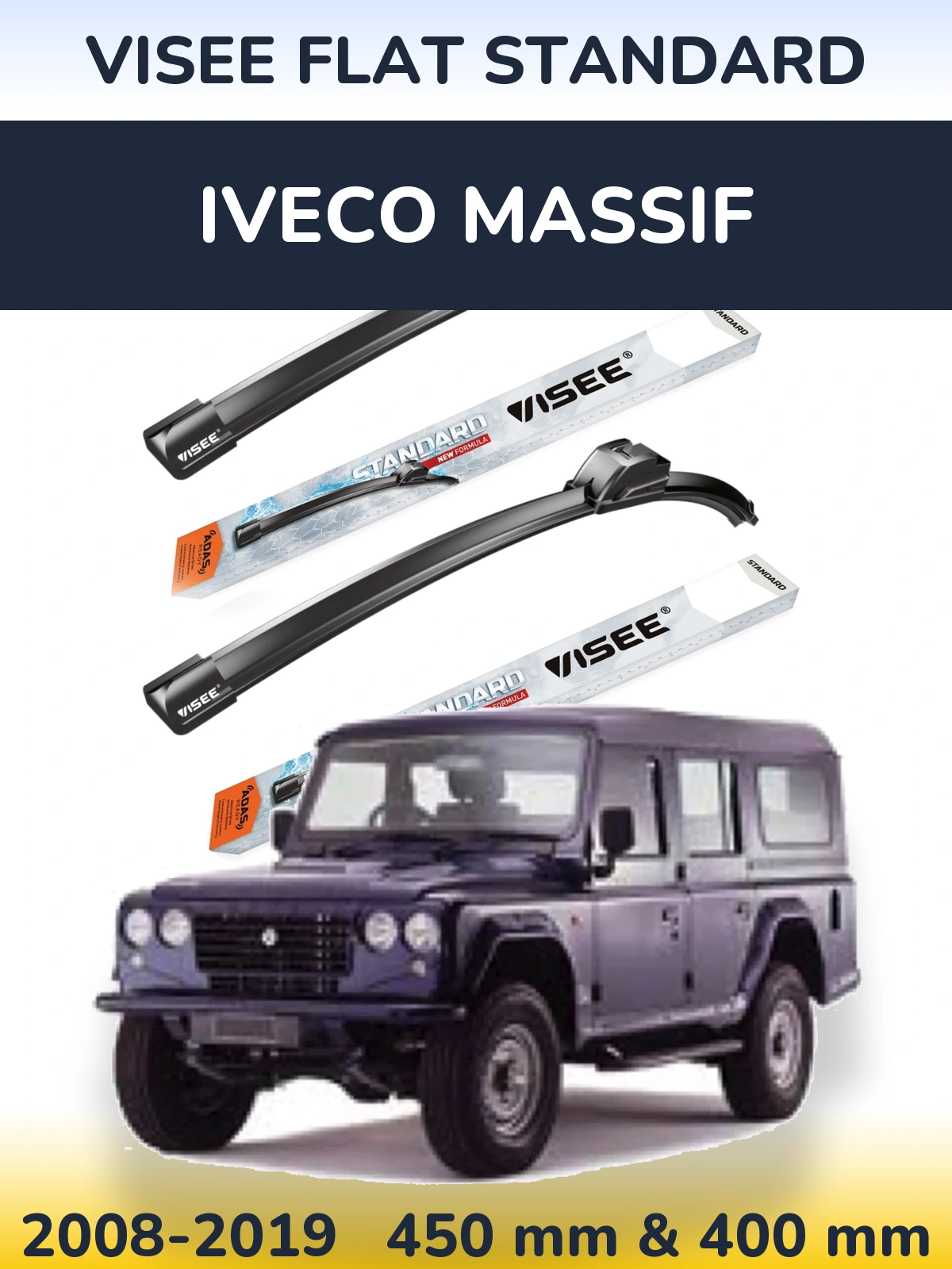 Ștergătoare VISEE FLAT STANDARD pentru Iveco Massif