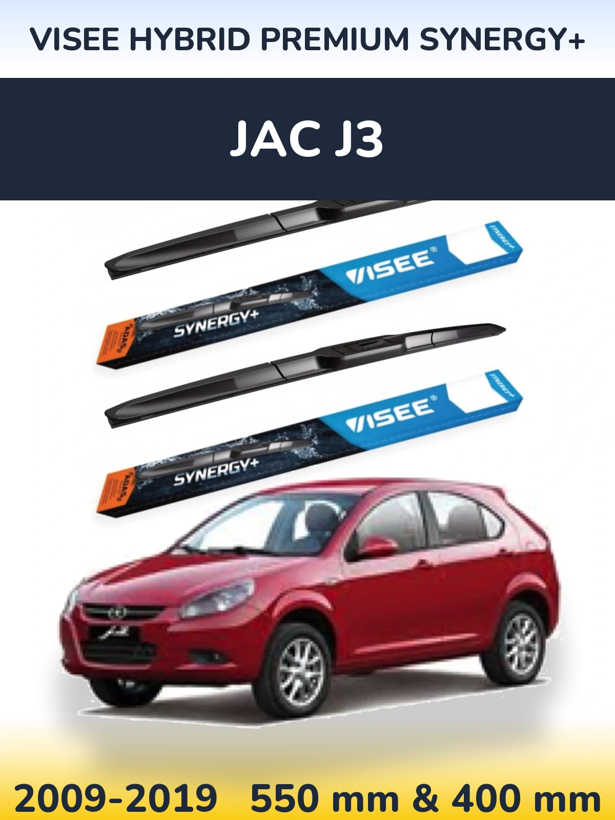 Ștergătoare VISEE HYBRID PREMIUM SYNERGY+ pentru JAC J3