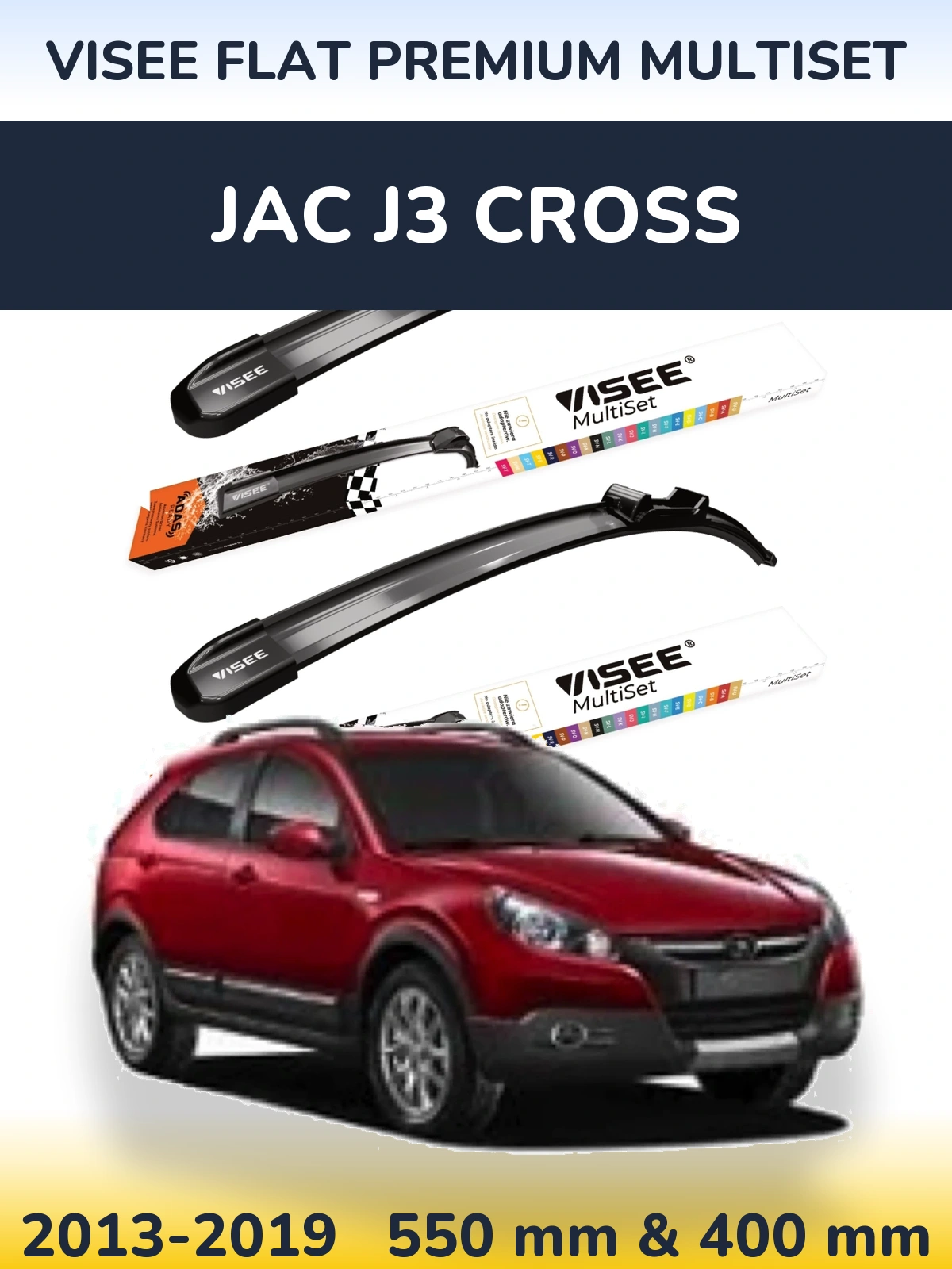 Ștergătoare VISEE FLAT PREMIUM MultiSet pentru JAC J3 Cross