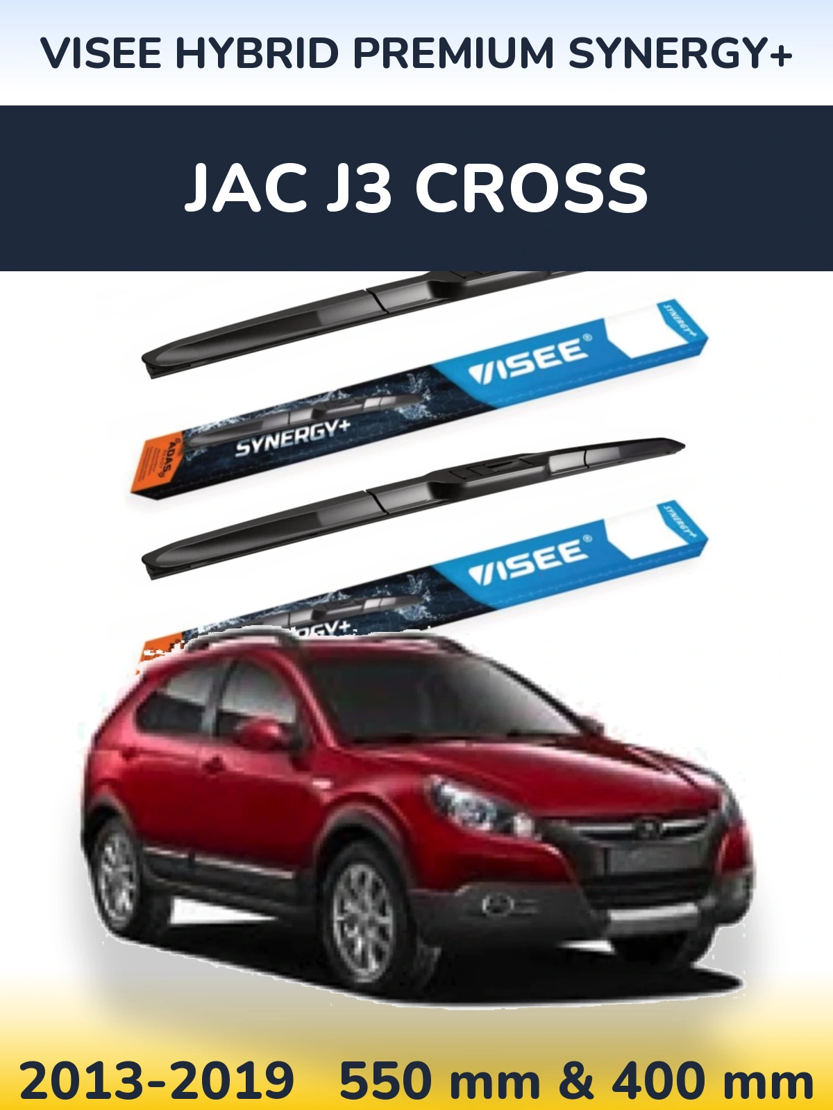 Ștergătoare VISEE HYBRID PREMIUM SYNERGY+ pentru JAC J3 Cross