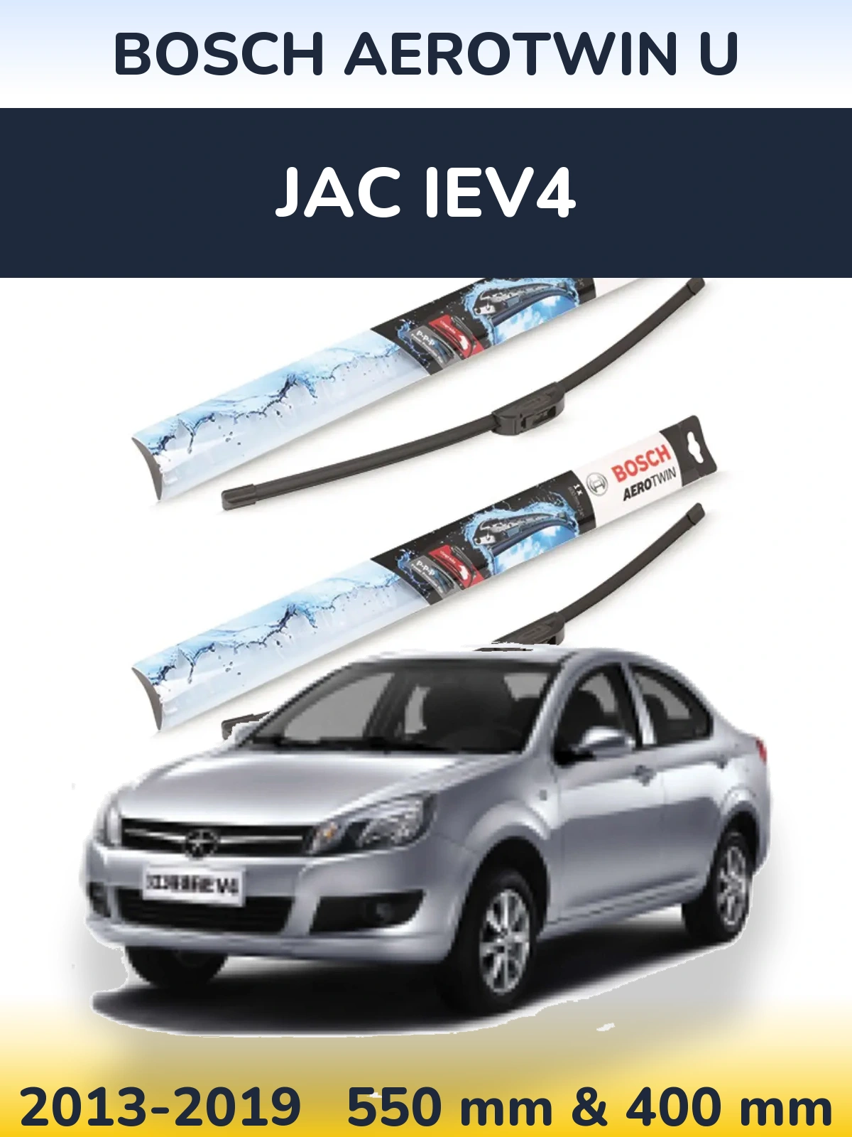 Ștergătoare BOSCH AeroTwin U pentru JAC iEV4