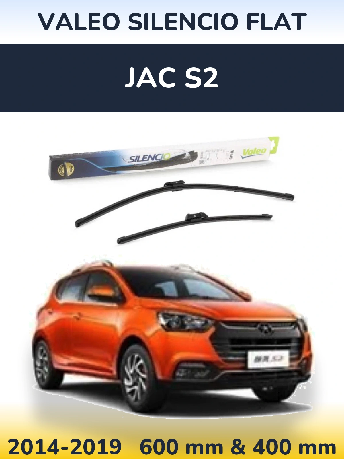 Ștergătoare Valeo Silencio Flat pentru JAC S2