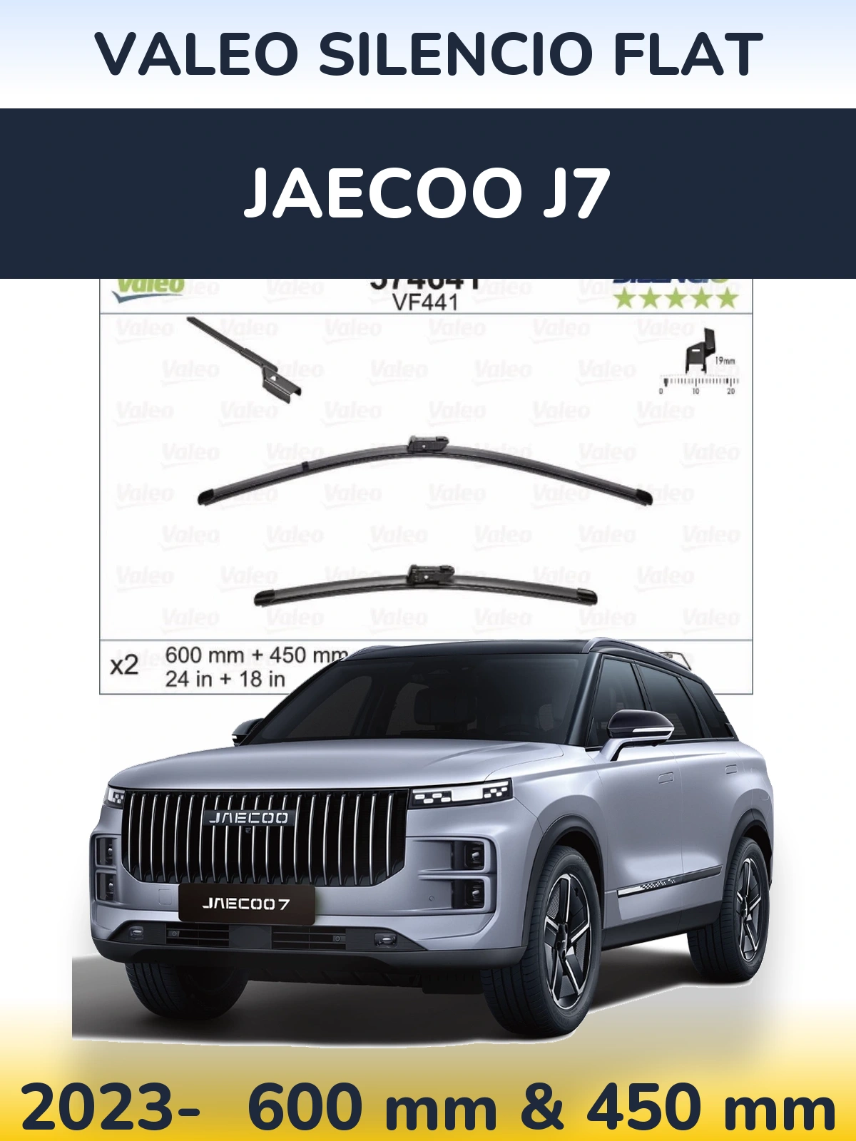 Ștergătoare Valeo Silencio Flat pentru Jaecoo J7