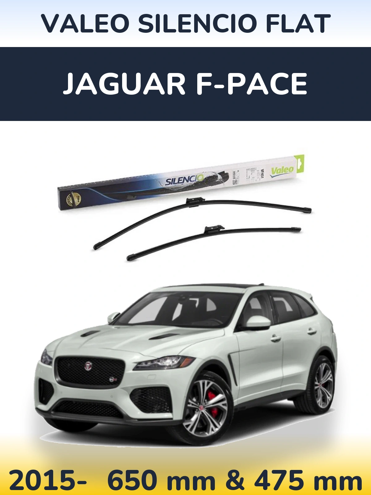 Ștergătoare Valeo Silencio Flat pentru Jaguar F-Pace