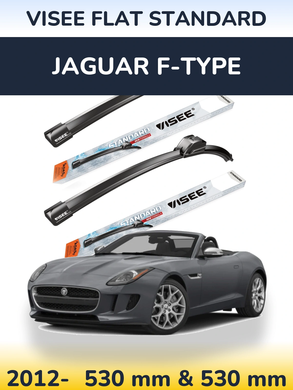 Ștergătoare VISEE FLAT STANDARD pentru Jaguar F-Tipe