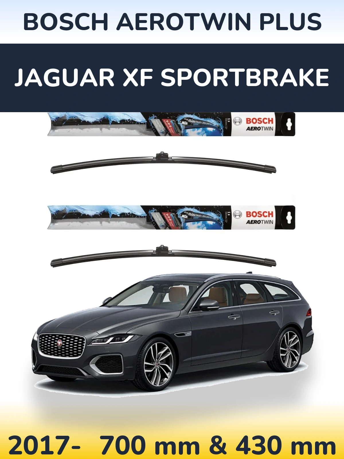 Ștergătoare BOSCH AeroTwin Plus pentru Jaguar XF Sportbrake