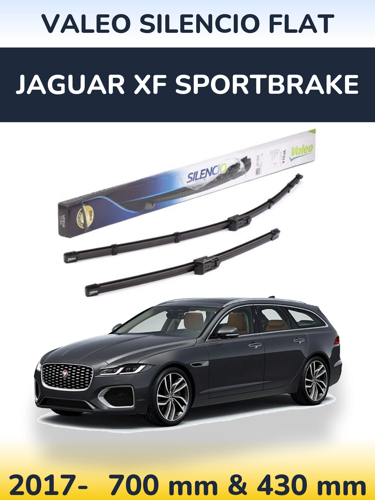 Ștergătoare Valeo Silencio Flat pentru Jaguar XF Sportbrake