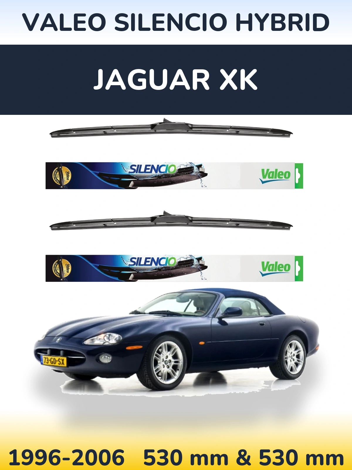 Ștergătoare Valeo Silencio Hybrid pentru Jaguar XK