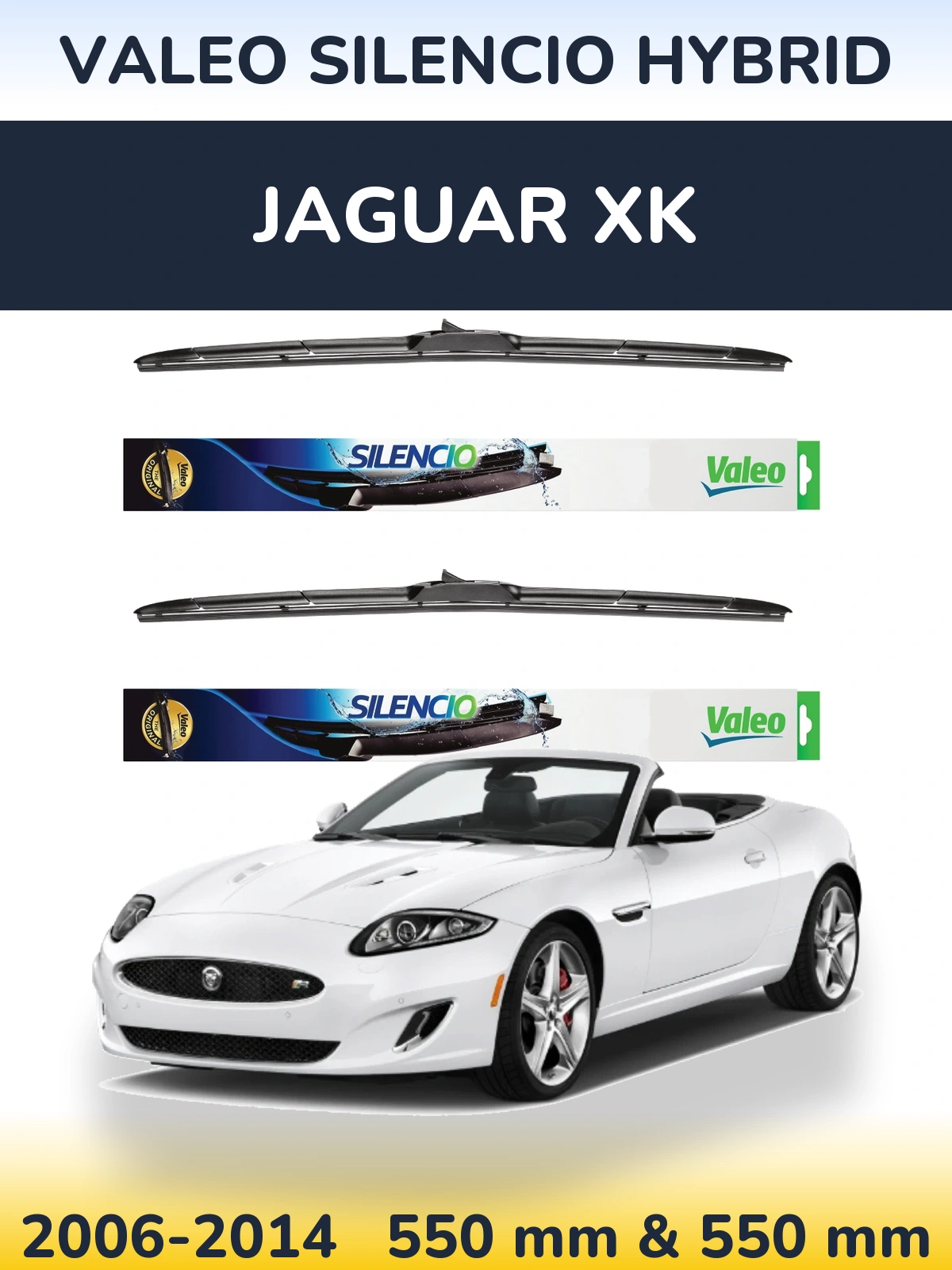 Ștergătoare Valeo Silencio Hybrid pentru Jaguar XK