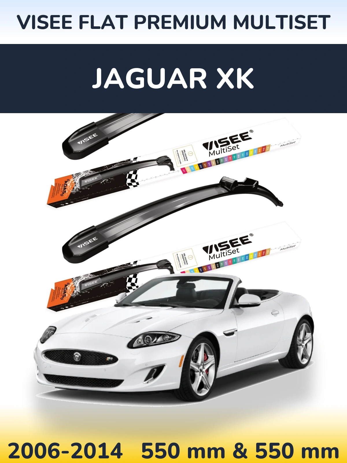 Ștergătoare VISEE FLAT PREMIUM MultiSet pentru Jaguar XK