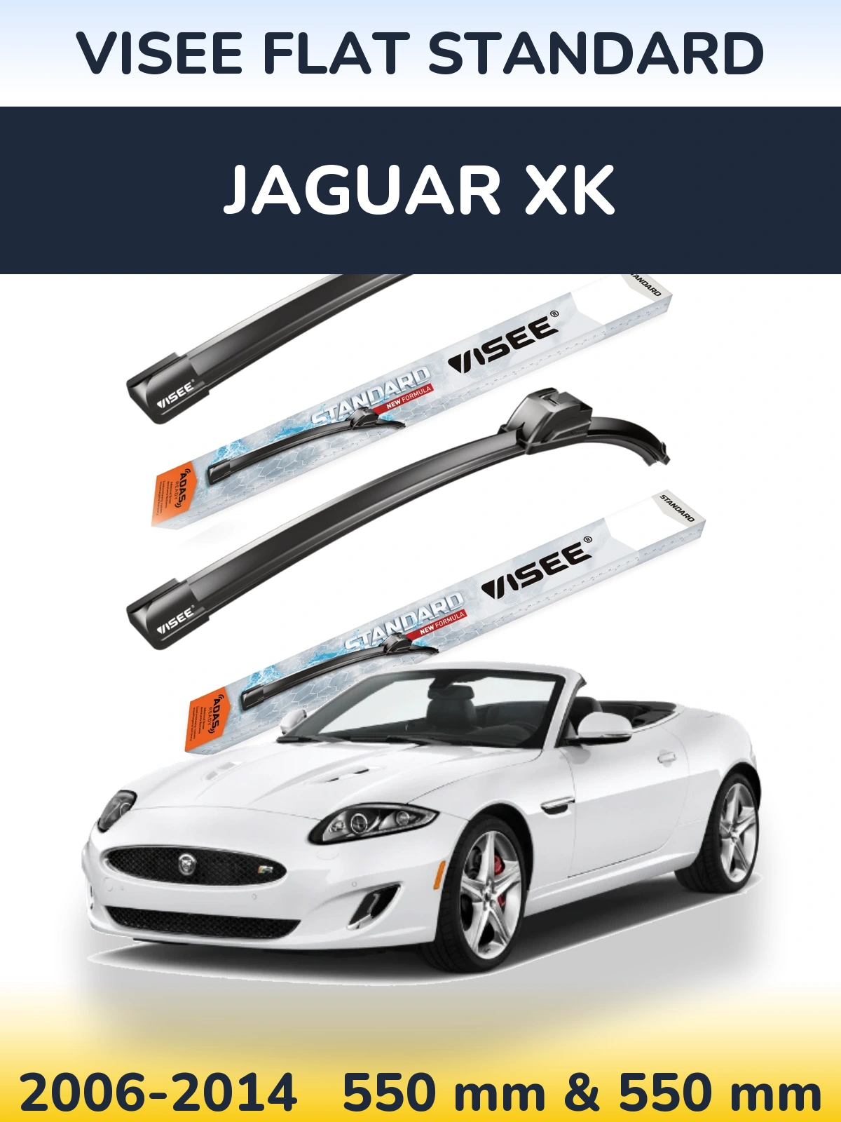 Ștergătoare VISEE FLAT STANDARD pentru Jaguar XK