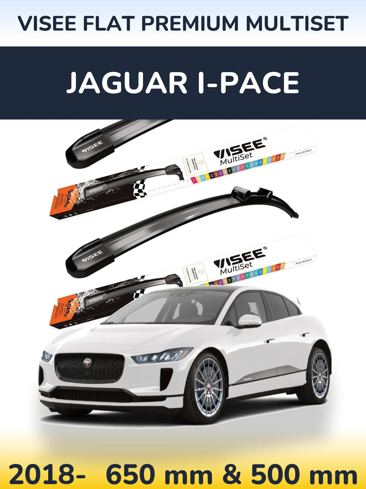 Ștergătoare VISEE FLAT PREMIUM MultiSet pentru Jaguar I-Pace