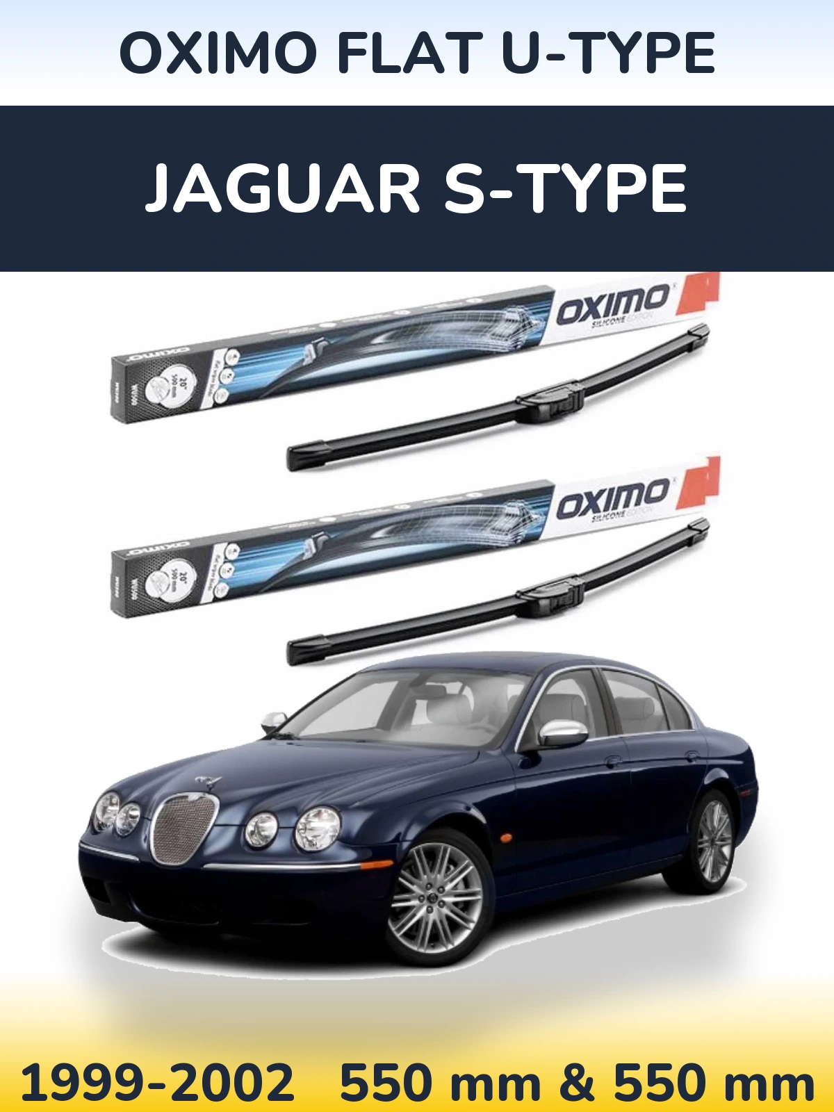 Ștergătoare Oximo Flat U-type pentru Jaguar S-Tipe