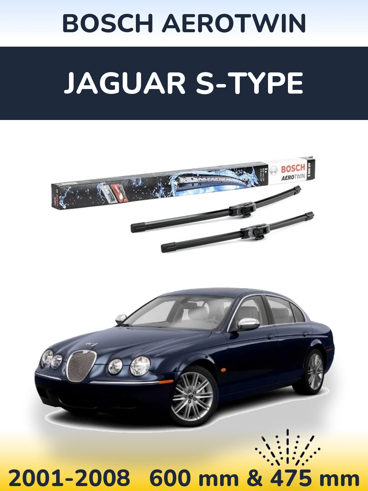 Ștergătoare BOSCH AeroTwin pentru Jaguar S-Tipe
