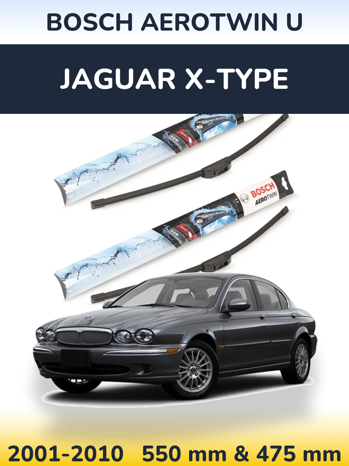 Ștergătoare BOSCH AeroTwin U pentru Jaguar X-Tipe