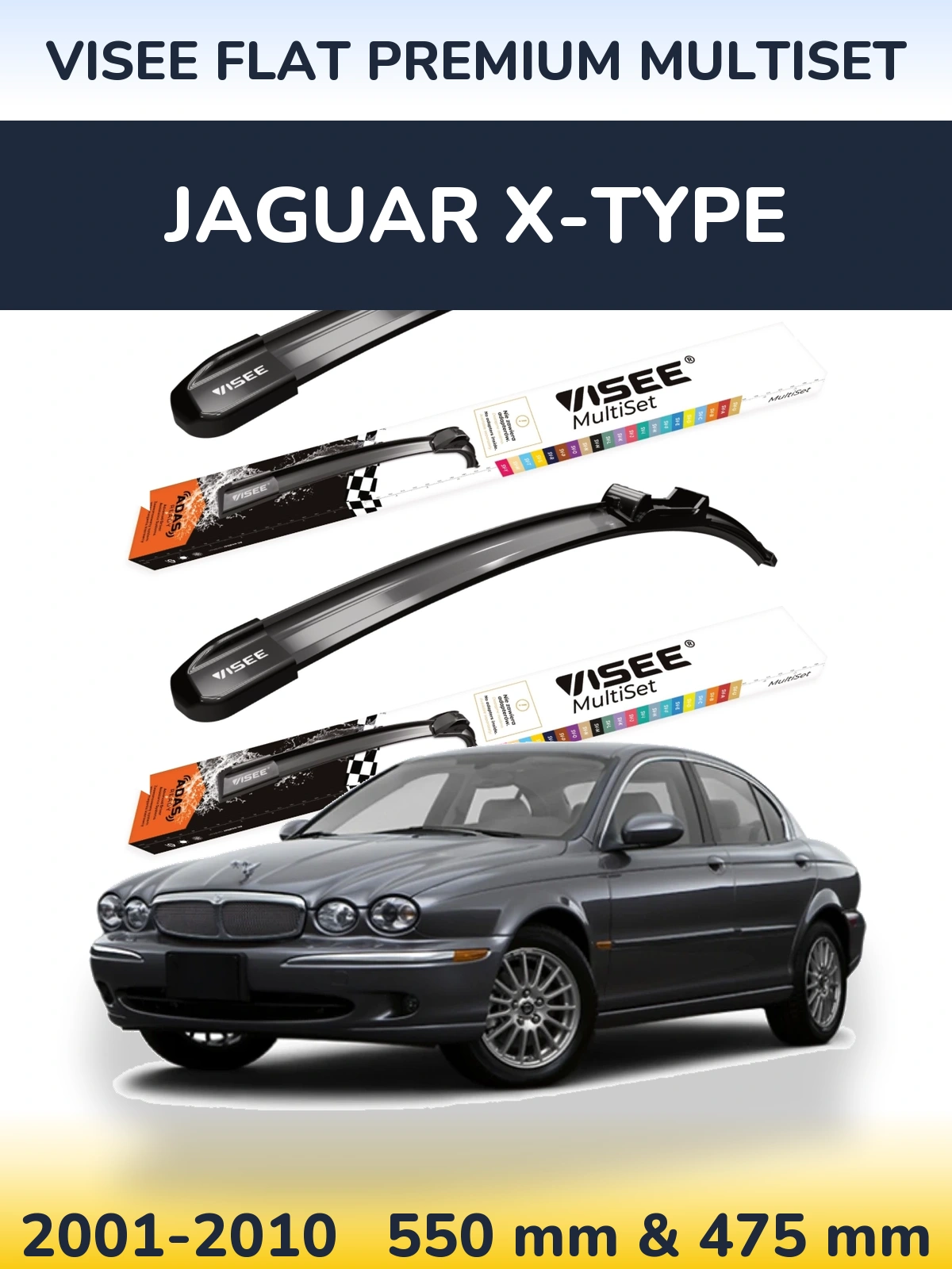Ștergătoare VISEE FLAT PREMIUM MultiSet pentru Jaguar X-Tipe
