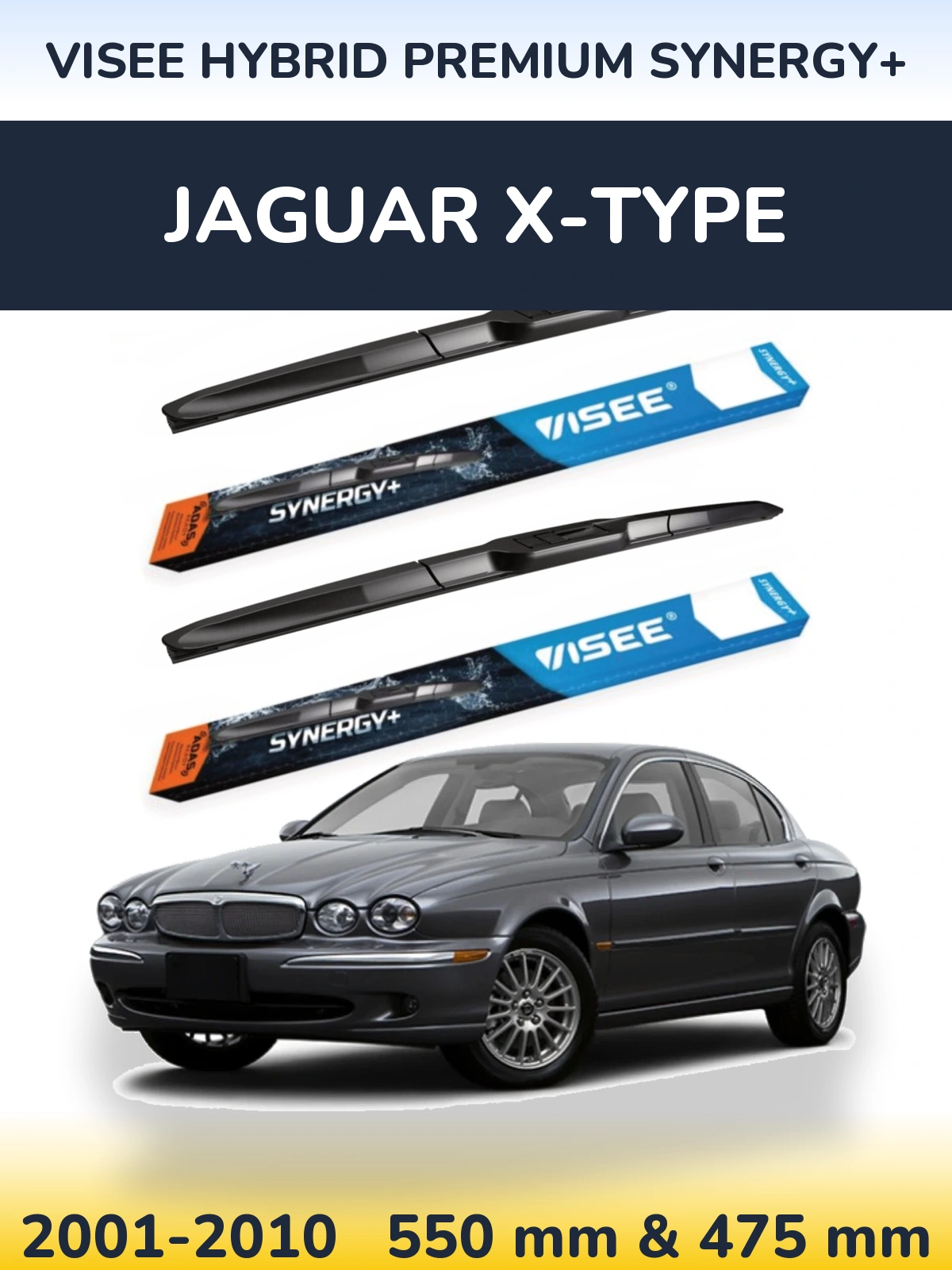 Ștergătoare VISEE HYBRID PREMIUM SYNERGY+ pentru Jaguar X-Tipe