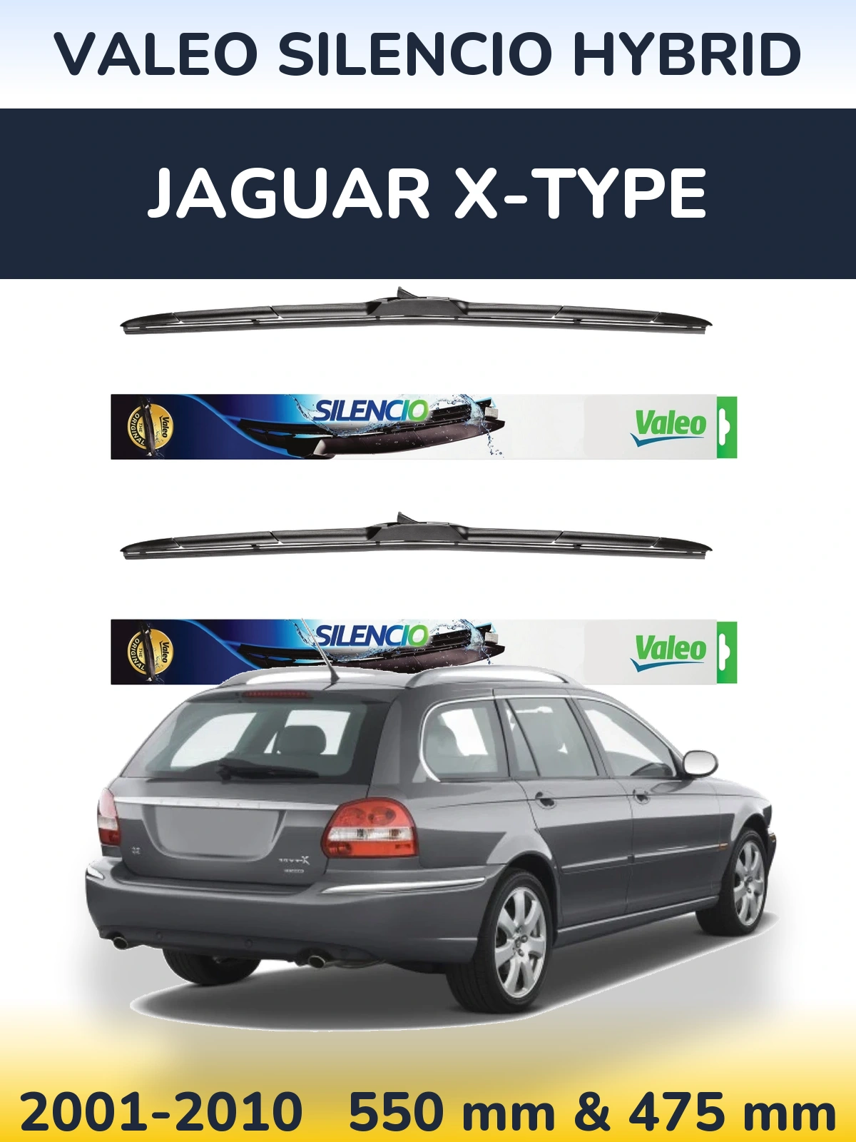 Ștergătoare Valeo Silencio Hybrid pentru Jaguar X-Tipe