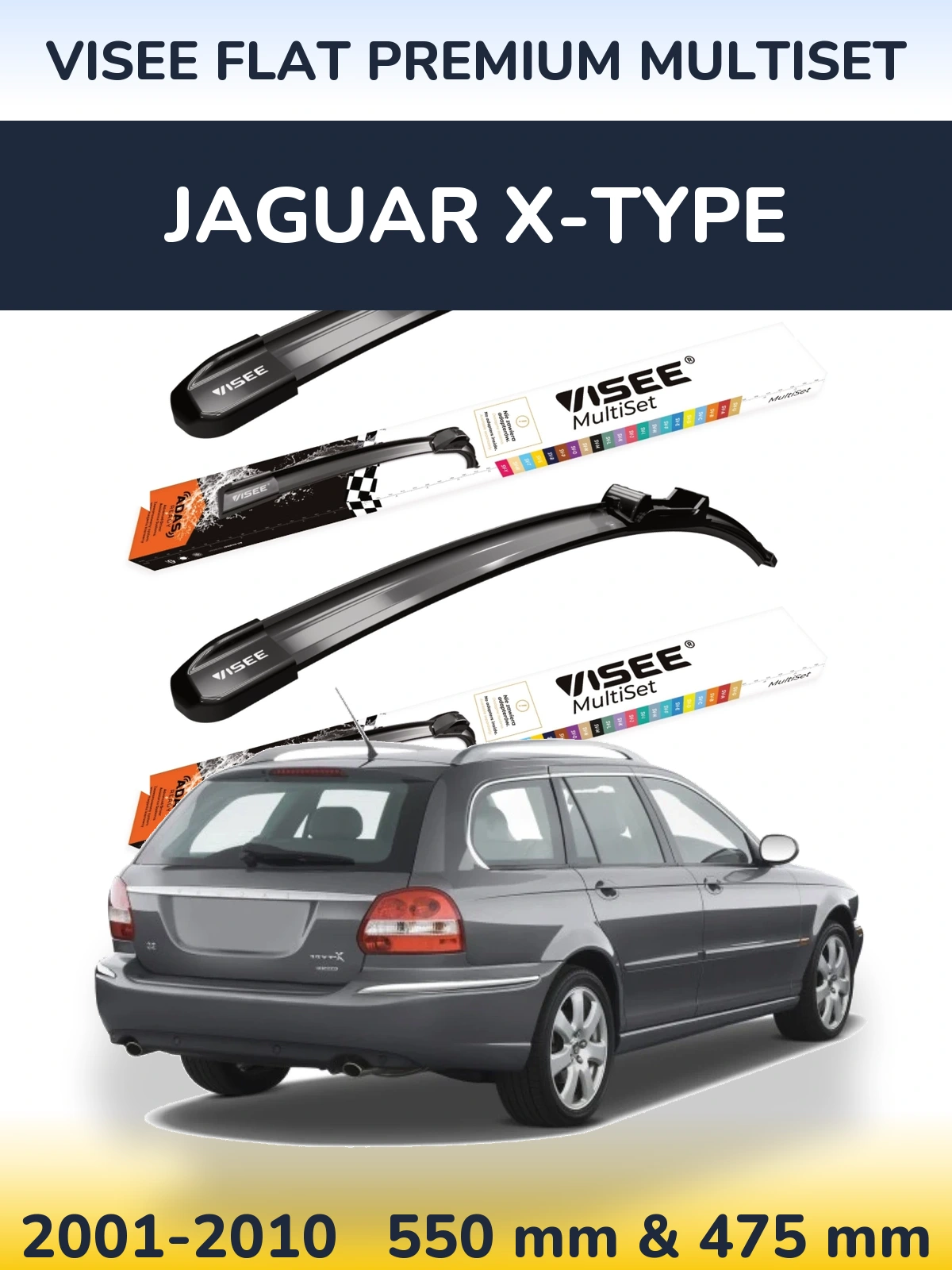 Ștergătoare VISEE FLAT PREMIUM MultiSet pentru Jaguar X-Tipe