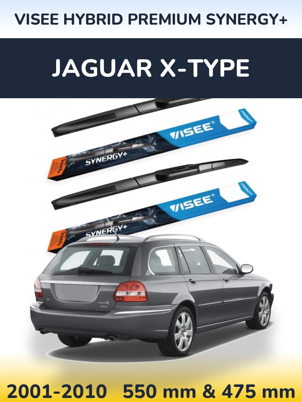 Ștergătoare VISEE HYBRID PREMIUM SYNERGY+ pentru Jaguar X-Tipe