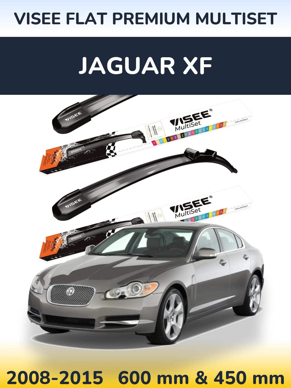Ștergătoare VISEE FLAT PREMIUM MultiSet pentru Jaguar XF
