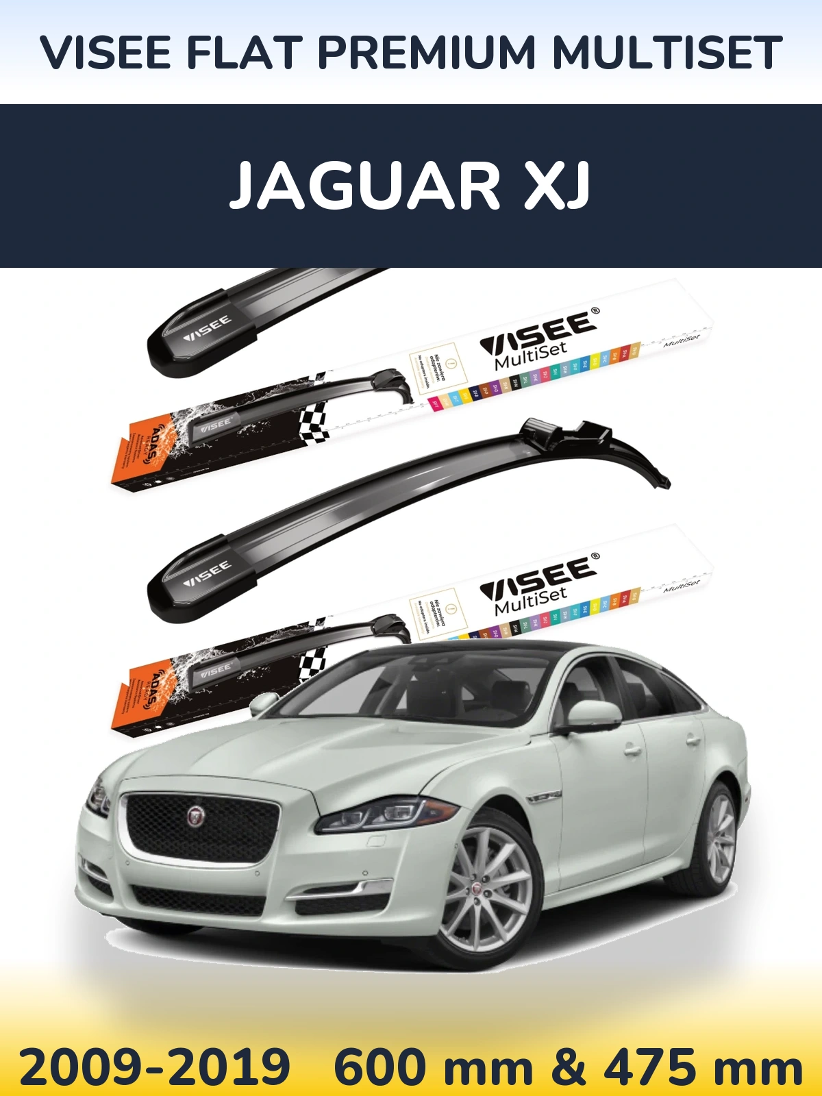 Ștergătoare VISEE FLAT PREMIUM MultiSet pentru Jaguar XJ