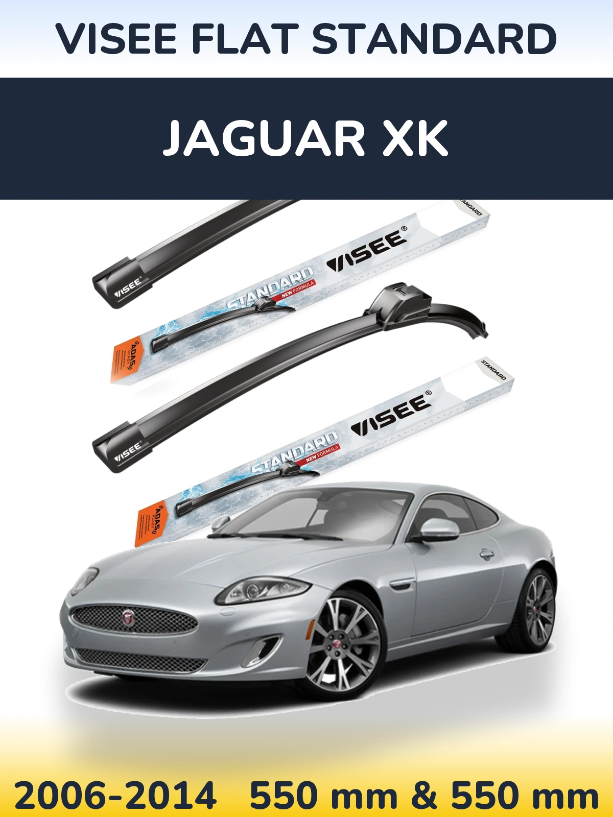 Ștergătoare VISEE FLAT STANDARD pentru Jaguar XK