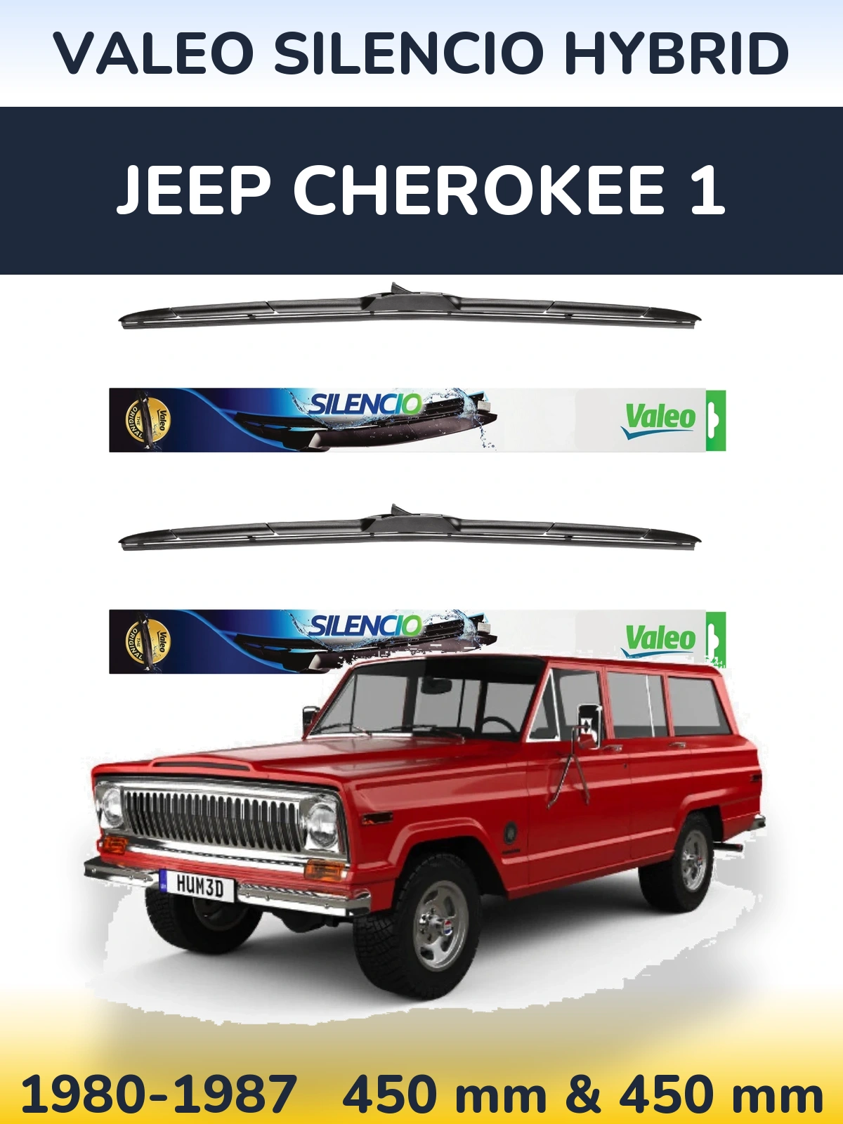 Ștergătoare Valeo Silencio Hybrid pentru Jeep Cherokee 1