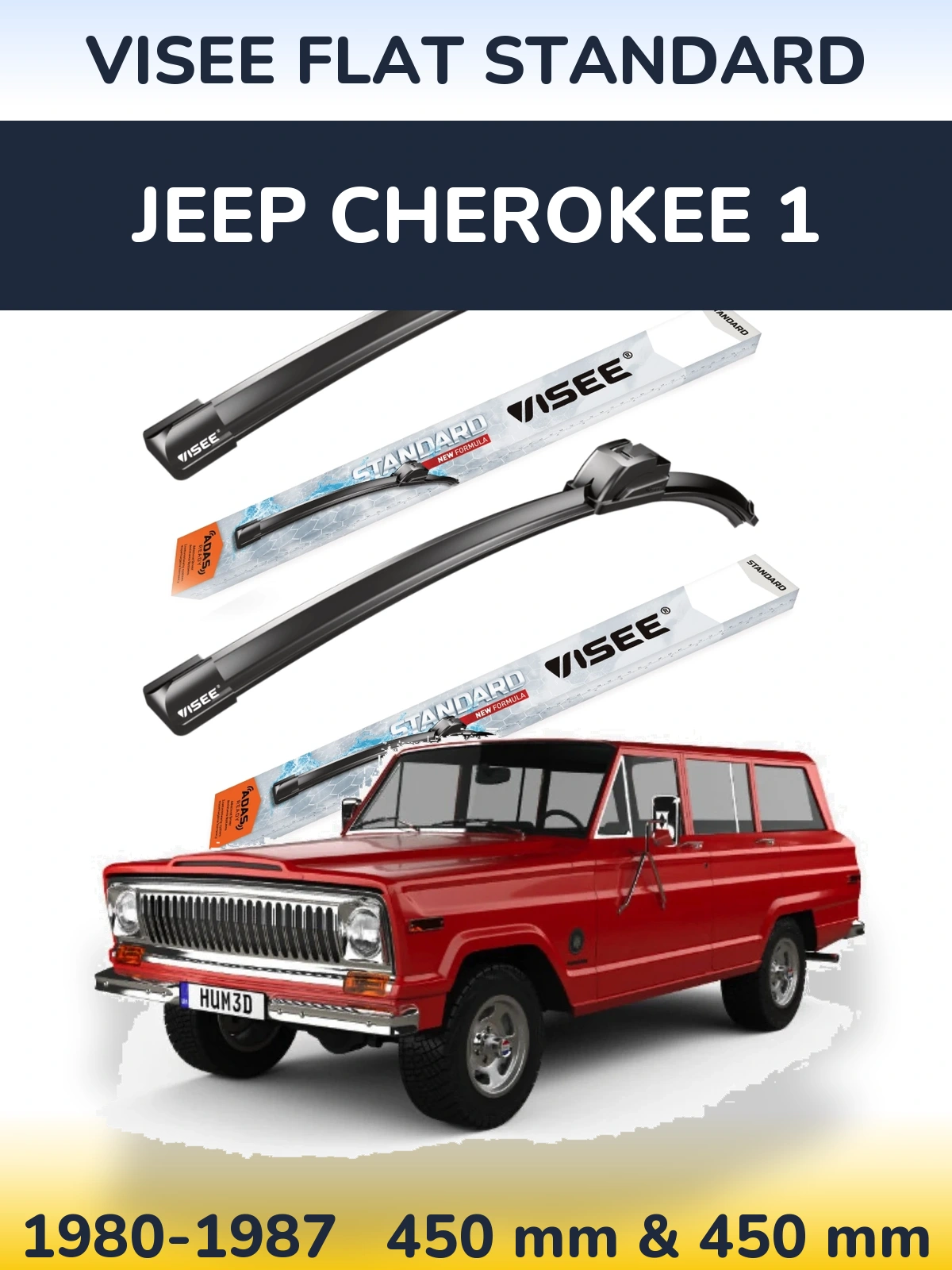 Ștergătoare VISEE FLAT STANDARD pentru Jeep Cherokee 1