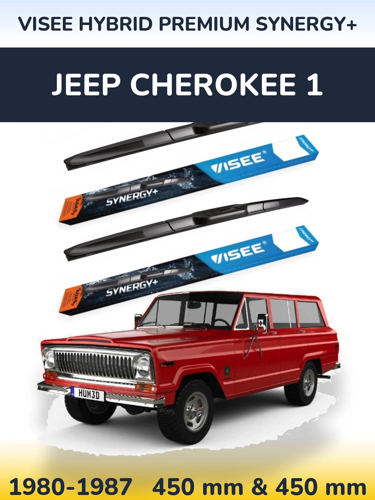 Ștergătoare VISEE HYBRID PREMIUM SYNERGY+ pentru Jeep Cherokee 1