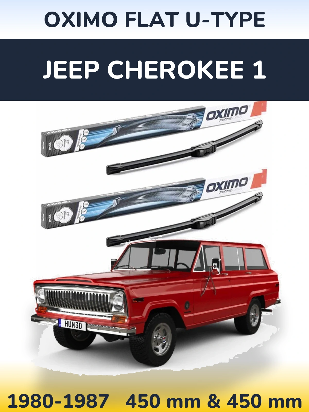 Ștergătoare Oximo Flat U-type pentru Jeep Cherokee 1