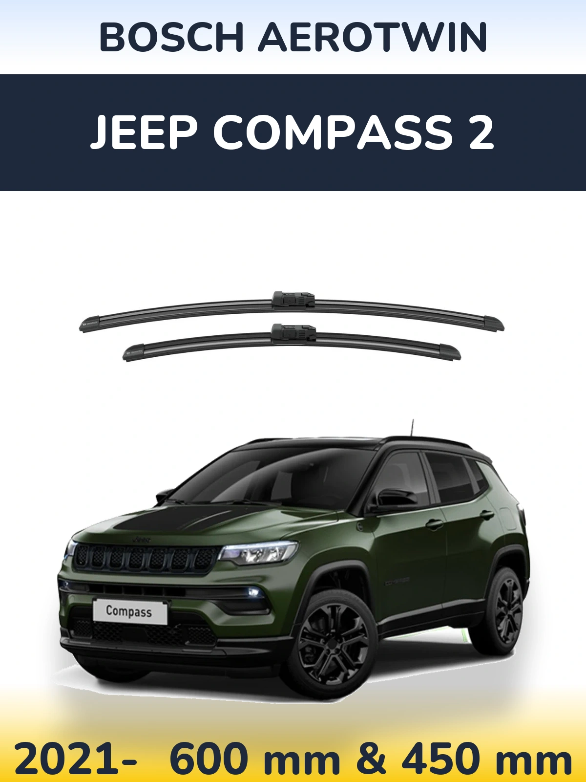 Ștergătoare BOSCH AeroTwin pentru Jeep Compass 2