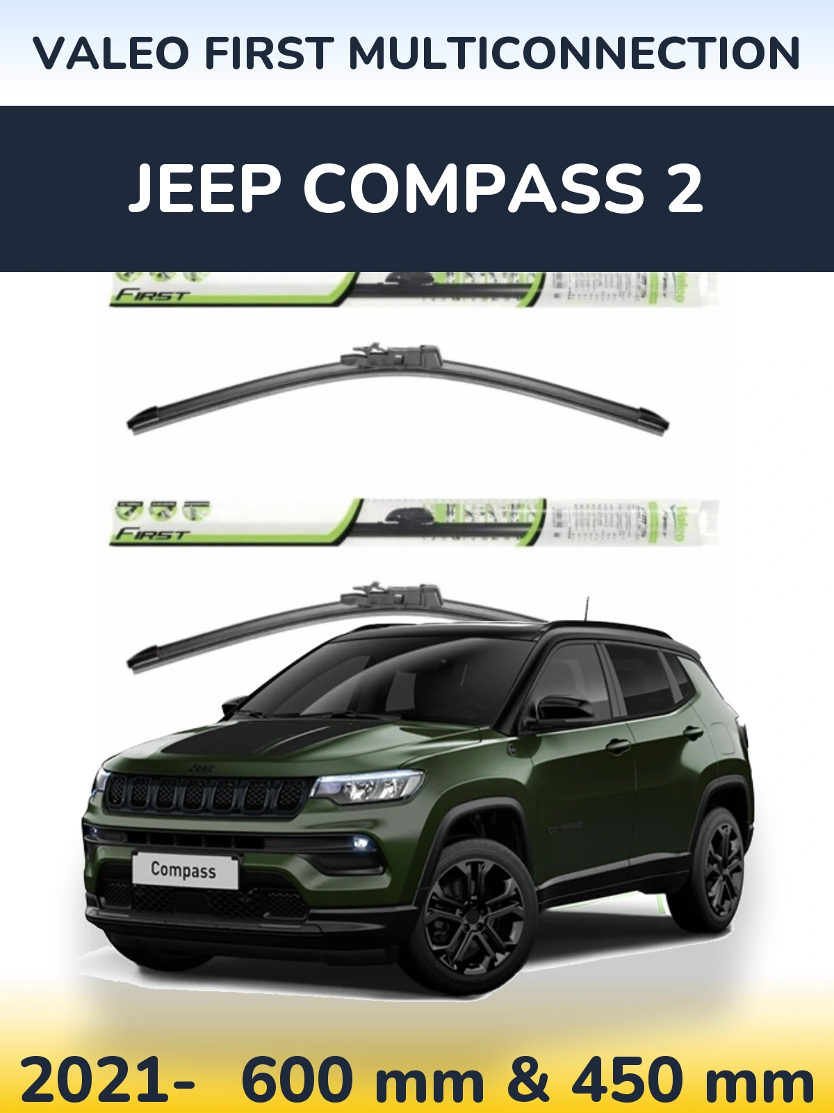 Ștergătoare Valeo First MultiConnection pentru Jeep Compass 2