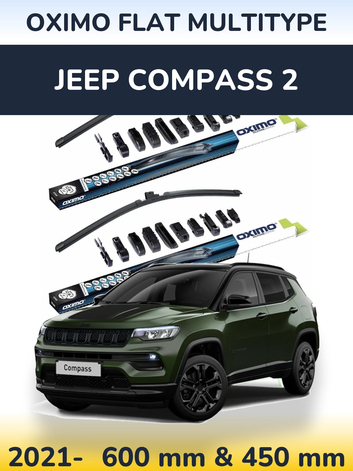 Ștergătoare Oximo Flat MultiTipe pentru Jeep Compass 2